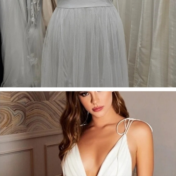 White A line Maxi dress. - Picture 2 of 4